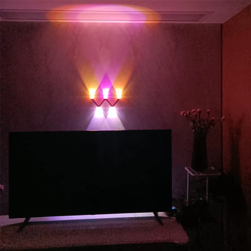 RGB quarto cabeceira pequena luz noturna emitindo carta luz sala de estar fundo luz de parede LED luz ambiente
