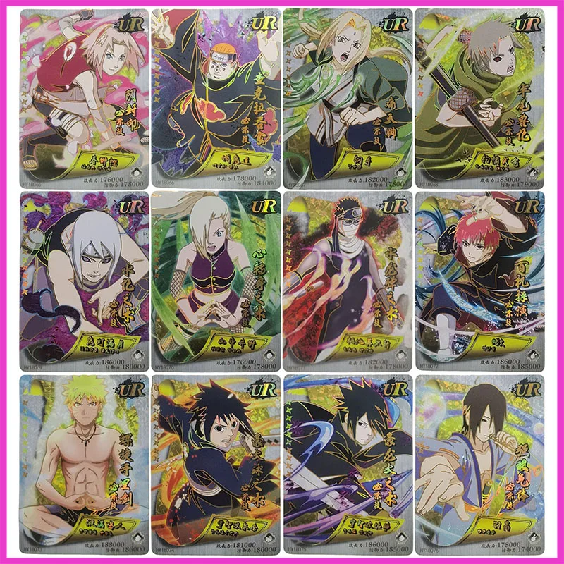 

Anime NARUTO Rare UR Refractive Foil Haruno Sakura Tsunade Sasori Toys for boys Collectible Cards Christmas Birthday Present