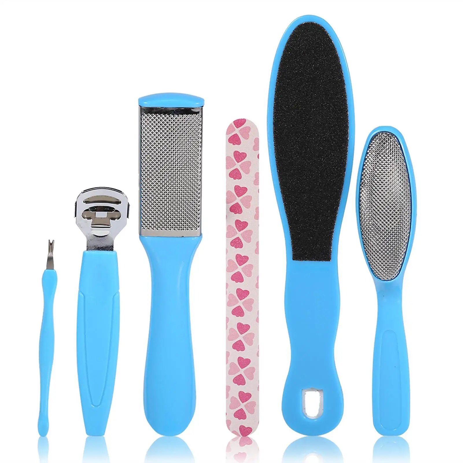 8Pcs Foot Care Set - Callus Remover, Pedicure Rasp & Cuticle Pusher Tools for Smooth Skin