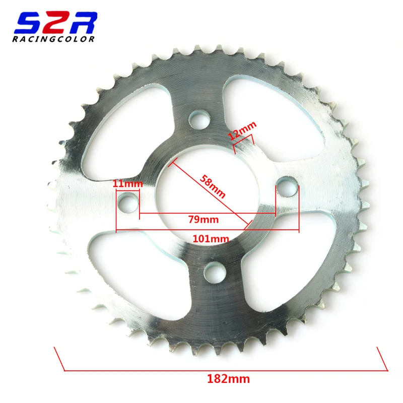 S2R Motorcycle Front Rear Sprocket Driven 44T For HONDA CB125 CB125 CB CBF XR XL 125 Moto Parts 44 14 Teeth Sprockets Drive