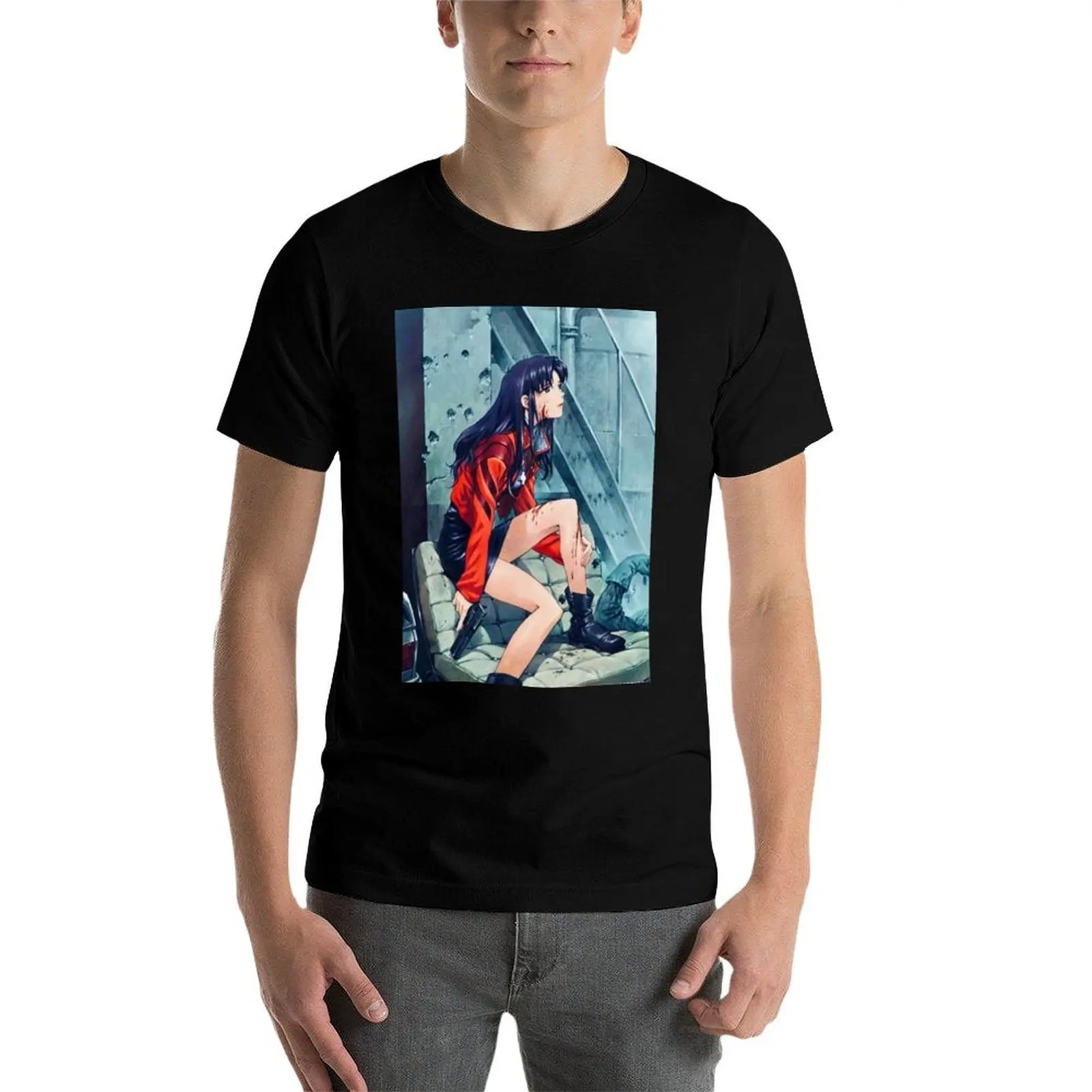 

EVA Misato T-Shirt man t shirt designer t shirts for man slim fit cotton t shirt pack T-Shirt