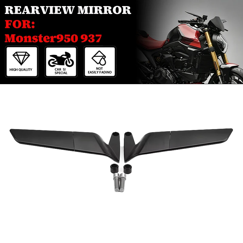 

Motorcycle Side-Mirror Wind Wing Side Rearview Reversing Mirror Accessories For Monster 950 937 2021-2023 937SP