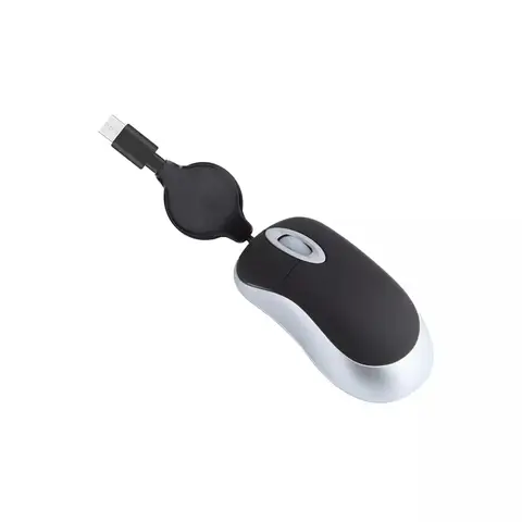 Creative Type C Wired Mouse Mini Retractable Cable Computer Mouse High Sensitivity Portable Retractable Mouses