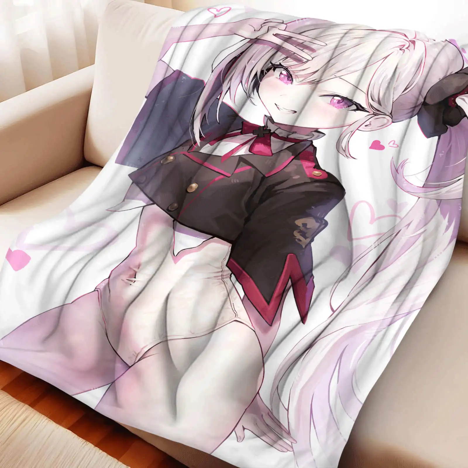 

Фланелевое одеяло Mutsuki (синий архив) — теплое и уютное всесезонное одеяло с ярким рисунком персонажей