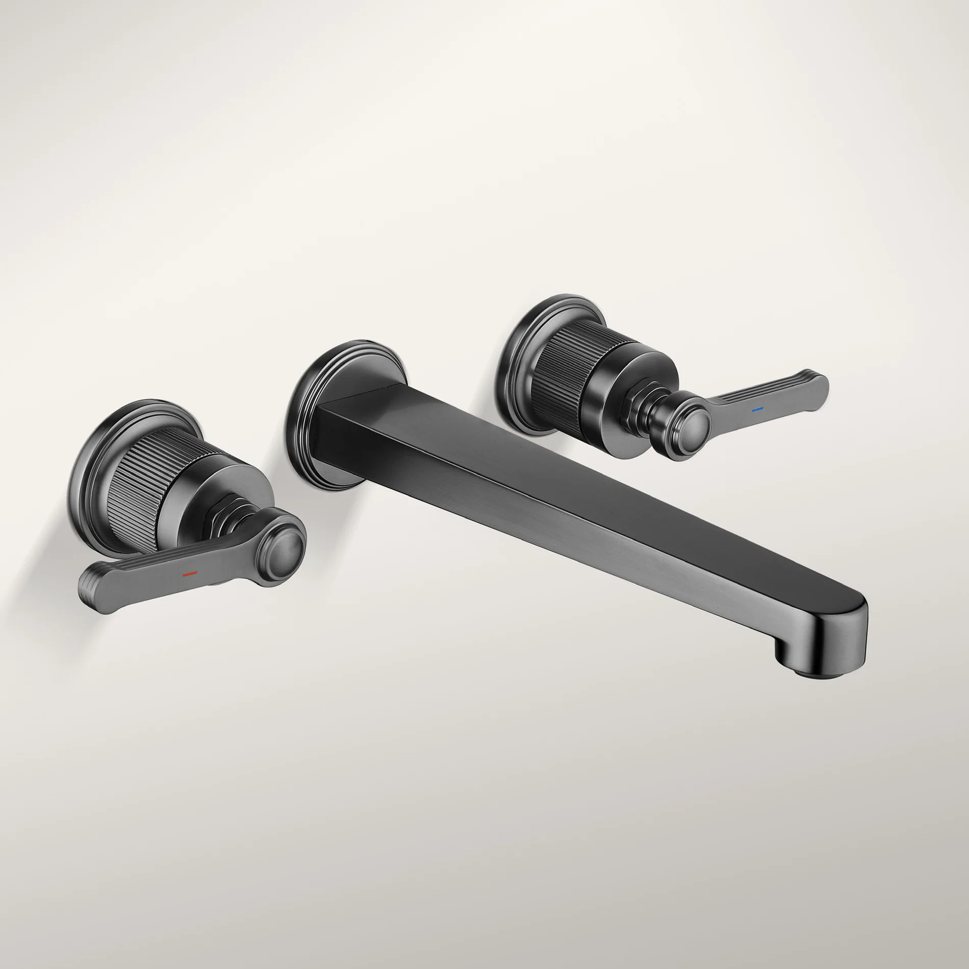 Luxury French-style Basin Faucet European Vintage Brushed Rose Gold Full Copper Concealed for Bathroom Sink