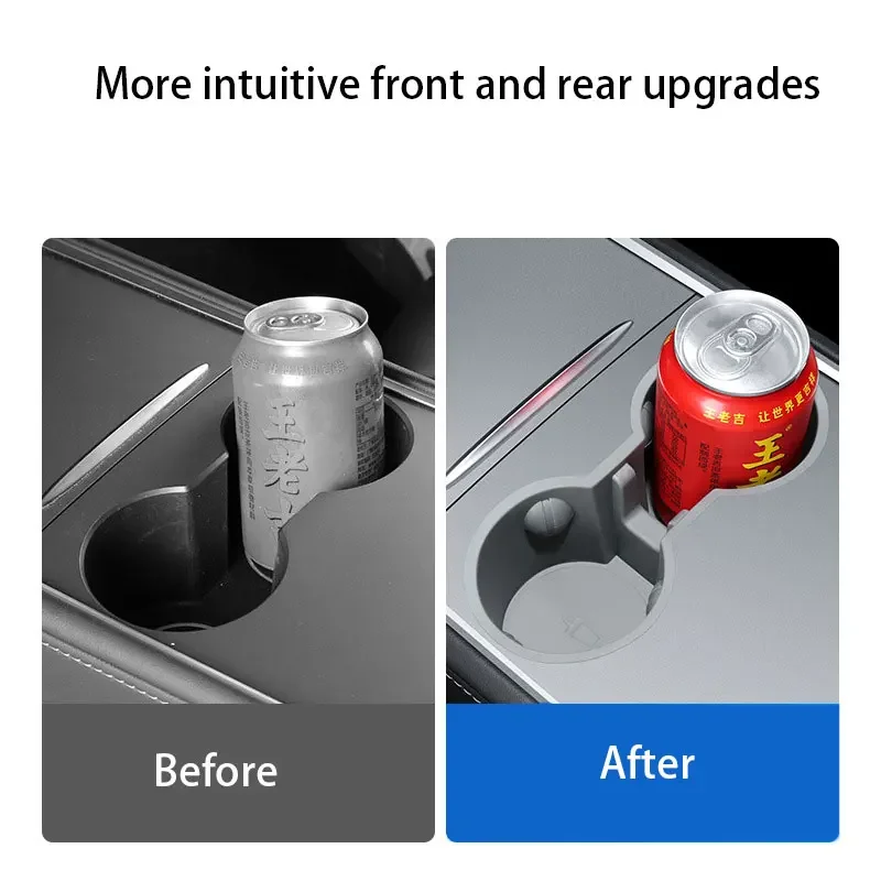 

For Tesla Model 3 Y Water Cup Holder Storage Box Center Console Cup Waterproof Non-slip Coasters Car Accessories
