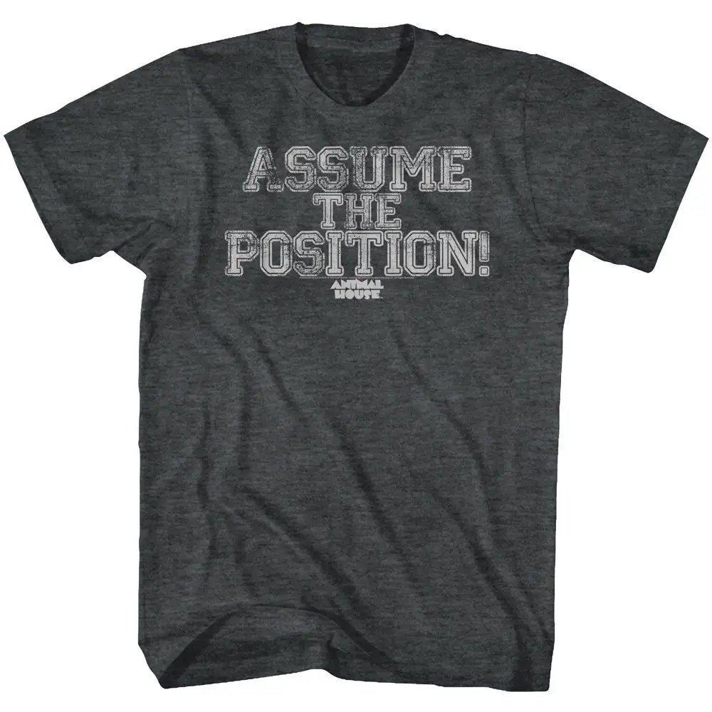 Animal House Assume the Position Charcoal Heather Gray T Shirt