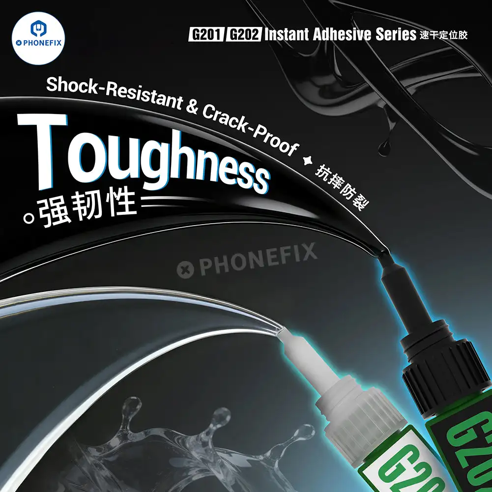 

Клей 2UUL Toughened Instant Adhesive: быстросохнущий, с минимальным побледнением, для склеивания и ремонта металлических рамок экранов мобильных телефонов