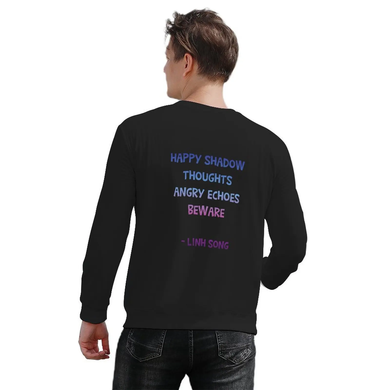 happy shadow thoughts Pullover anime clothing korean style clothes autumn men's clothes new hoodies and sweatshirts