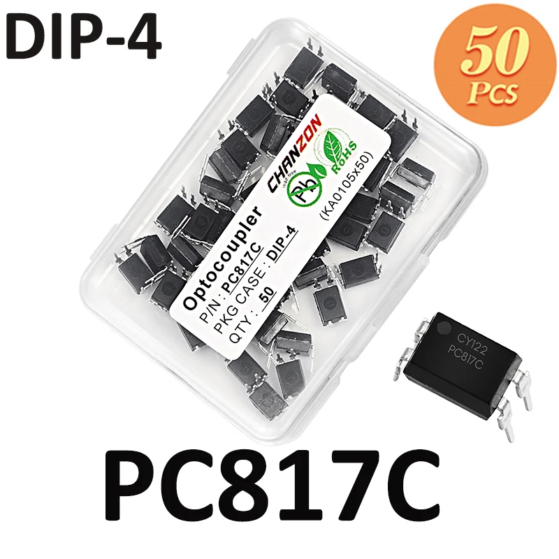 50PCS PC817 PC817C 817 817C EL817 5v Optokoppler FL817C PS817C DIP4 DIP Opto Koppler Neue und Original Optische isolation IC Chip