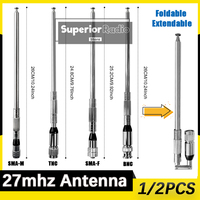Foldable Extendable 27mhz Antenna SMA-F For UV-K6 TK11 5 BNC Connector Aerial For CB-58 Uniden Wilson TNC For KPO Panter Radios