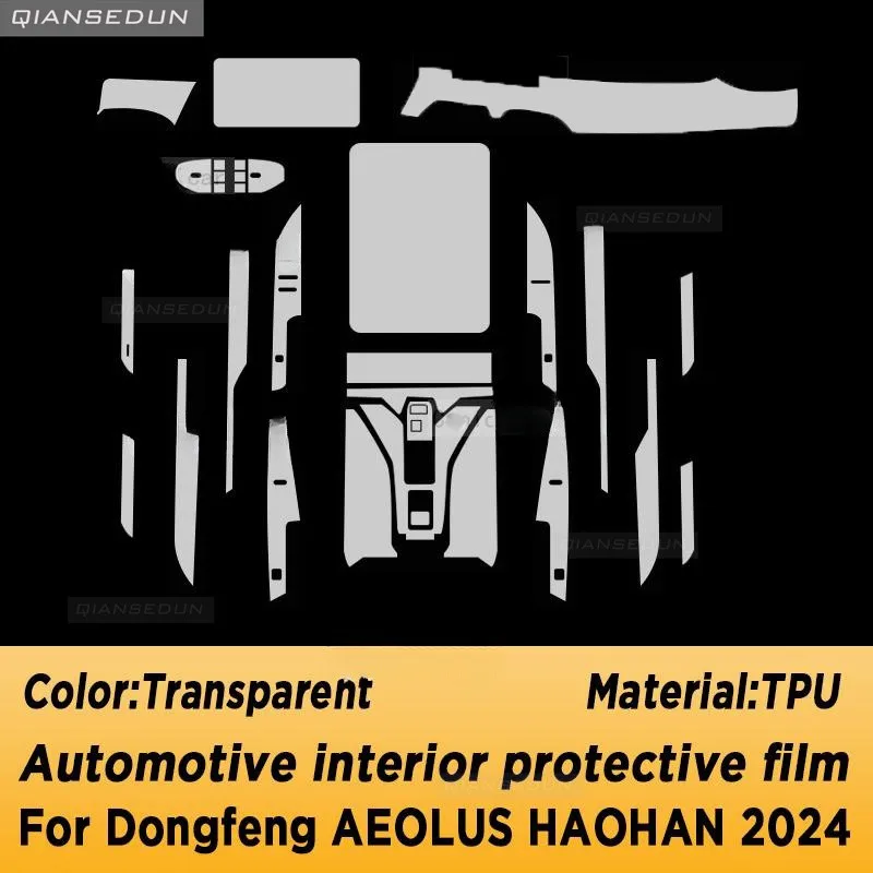 For Dongfeng AEOLUS HAOHAN 2024 Gearbox Panel Navigation Automotive Interior Protective Film Anti-Scratch Sticker Accessories