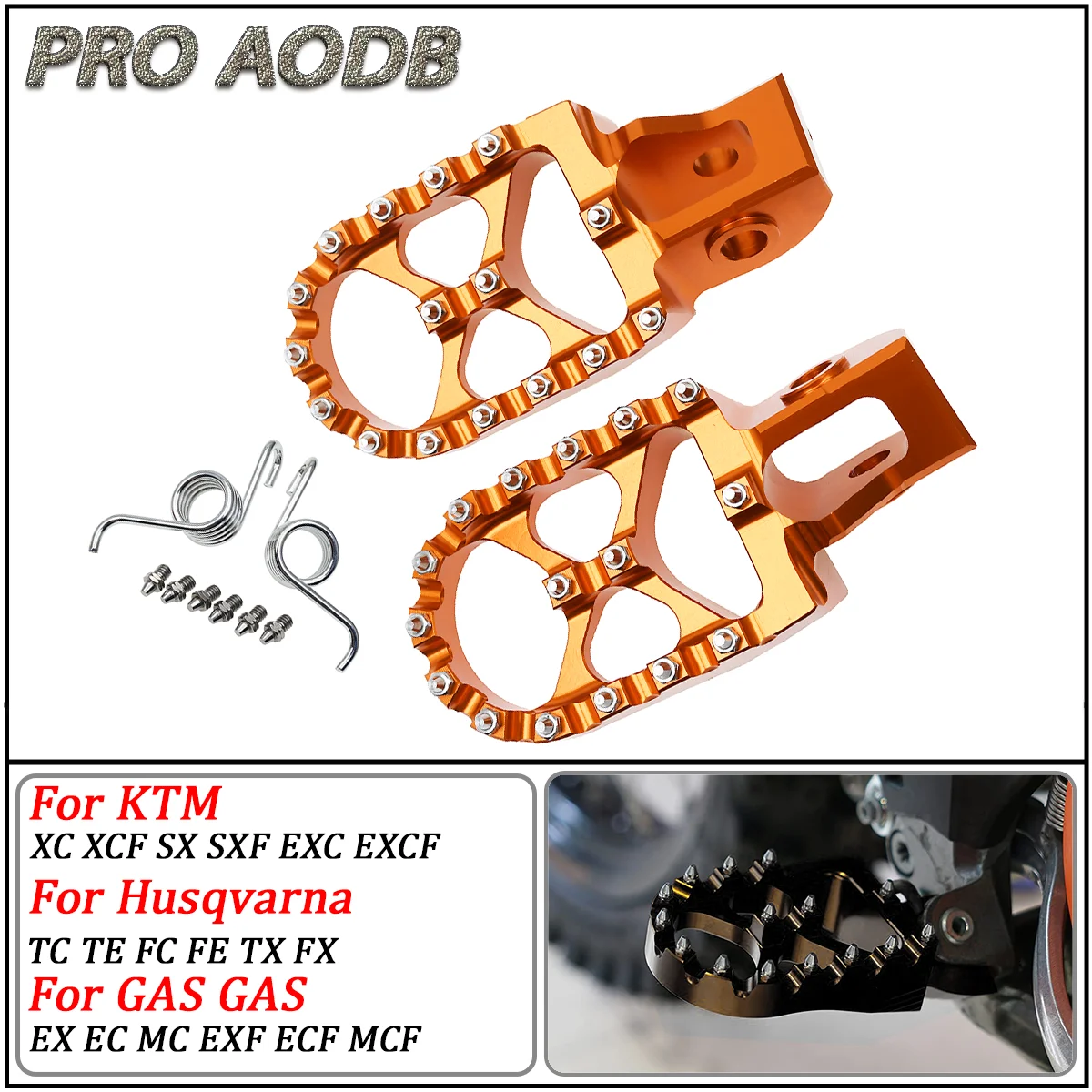 Motorcycle CNC 2023 New Foot Pegs Footpegs Pedals For KTM SX SXF EXC EXCF XC XCF 125 150 250 300 350 450 500 2017-2020 2021 2022