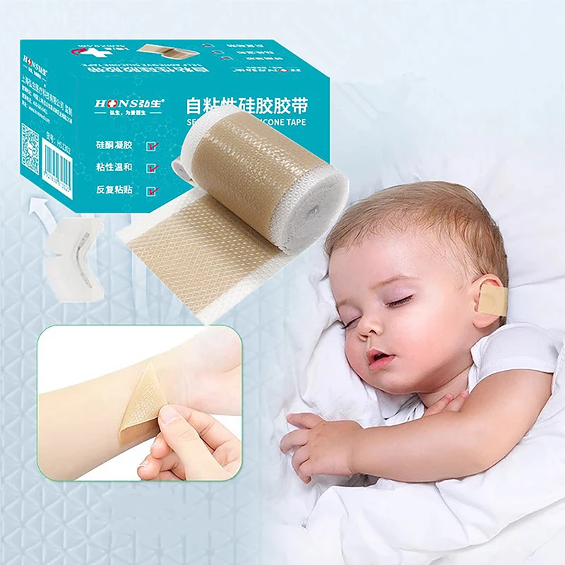 Baby Ear Corrector Cuttable Breathable Infant Toddler Auricle Valgus Silicone Correction Patch With Ear Support Patches