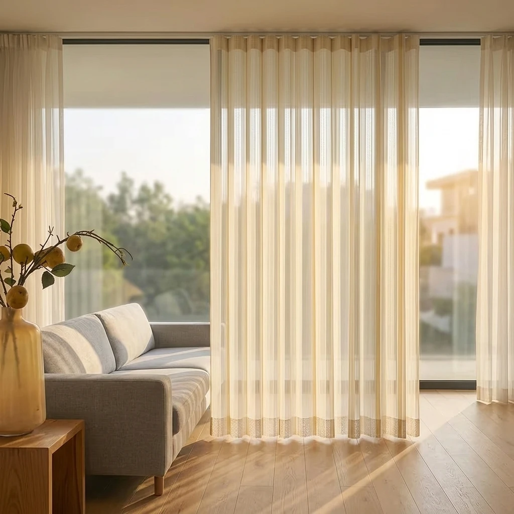 Sisheng High Quality Motorized Vertical Blinds Sheer Curtains Dream Curtain For Living Room Window Hotel Project