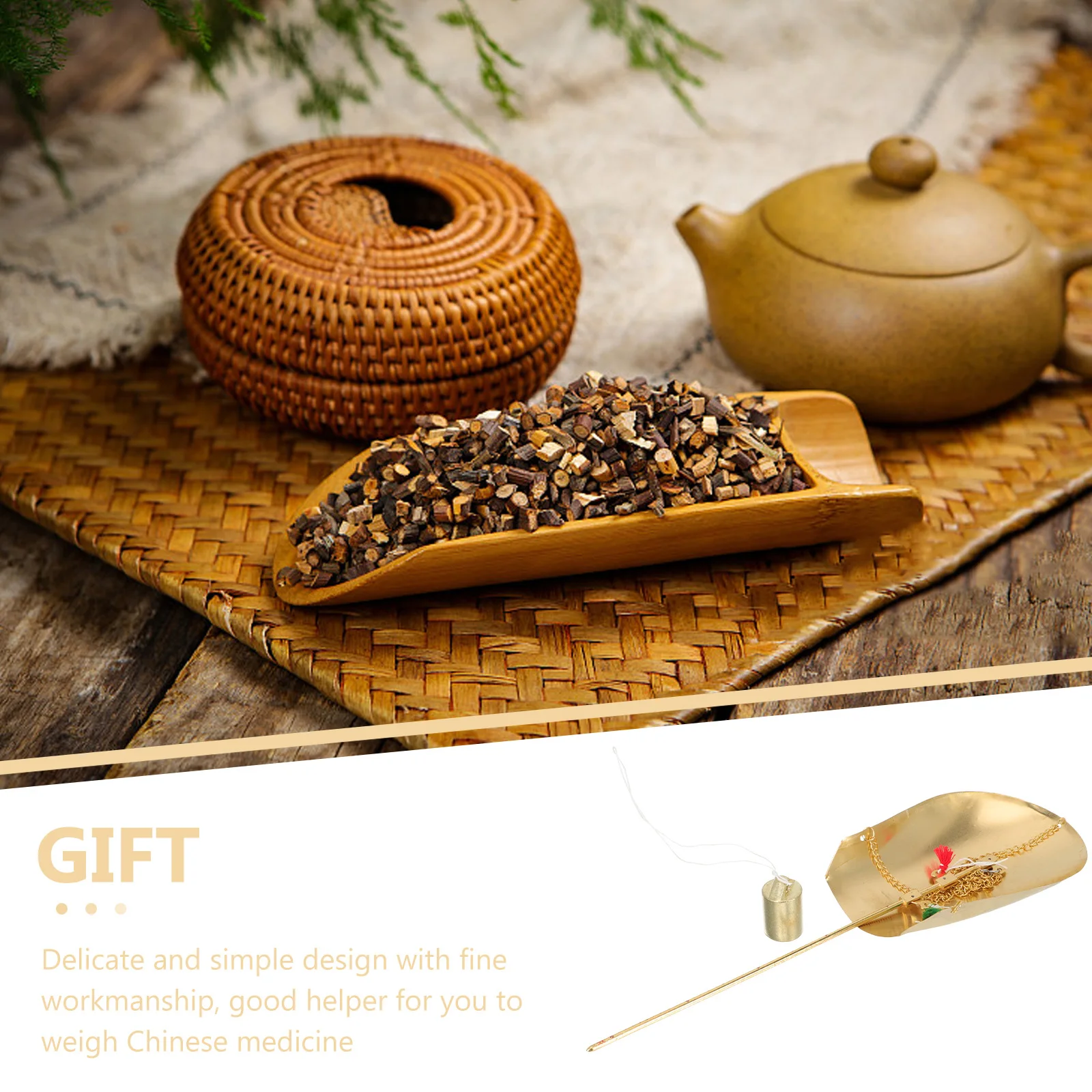

Japanese Style Copper Chinese Medicine Scale Traditional Apothecary Small Corrosion Resistant Portable Kitchen Use Scale