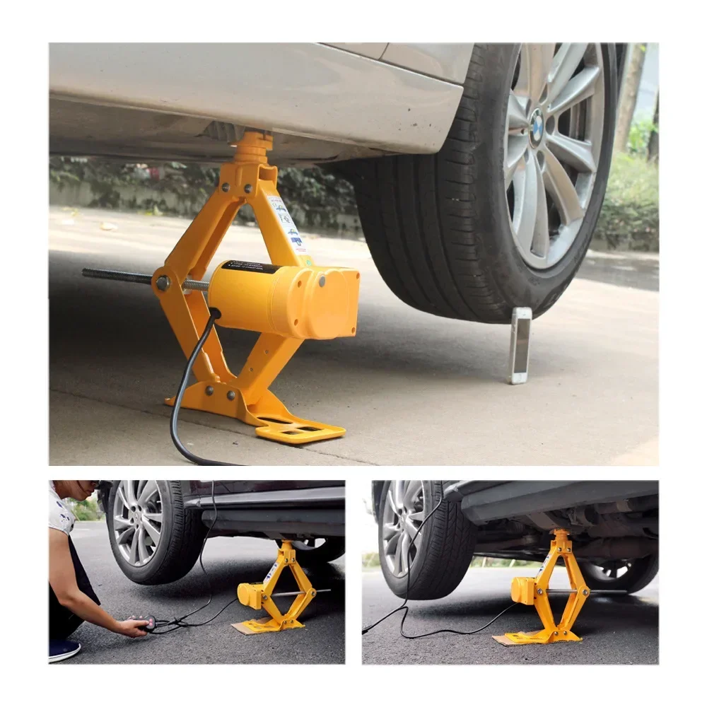 BEST Durable 2023 Spiral vertical jack portable car wireless remote control multi-function universal tire changing pneumatic jac