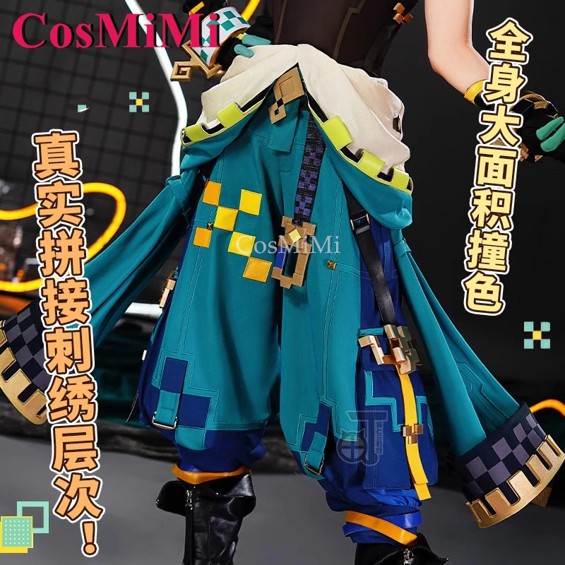 Cosmimi เครื่องแบบแฟชั่นการ์ตูนน่ารักชุดคอสเพลย์ผู้หญิง genshin impact kinich S-XXL เสื้อผ้าสำหรับสวมบทบาทในงานคาร์นิวัลทั้งชุดใหม่