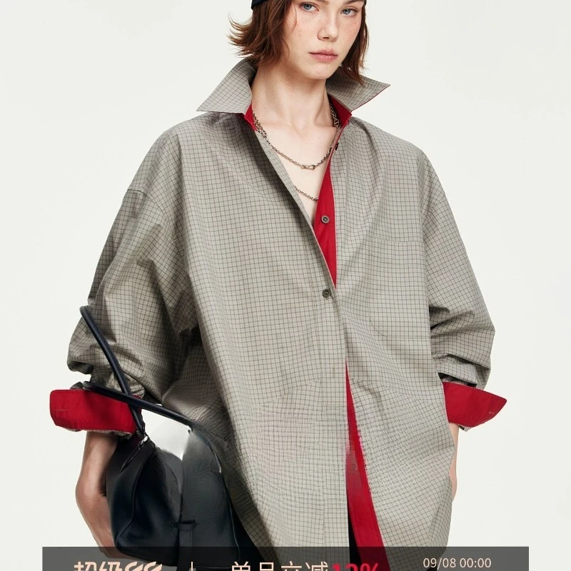 

Осенние новые простые женские блузки в стиле бойфренда, свободные рубашки Y2k, винтажные синие полосатые рубашки Blusas Mujer Рубашка Camisas