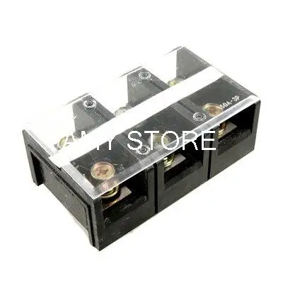 600V 150A 3 Position 3P Screw Terminal Covered Barrier Strip