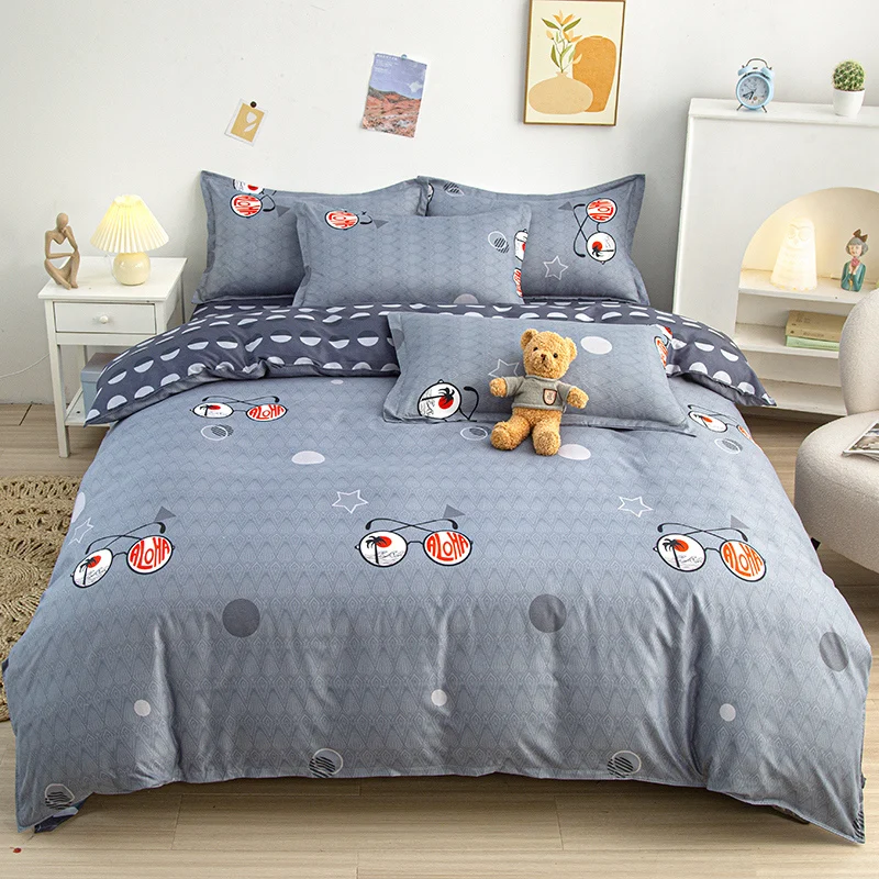 Cute Cartoon Duvet Cover 200X230 Comforter Covers for girls kids Adults AB Double-sided Quilt Cover Print Pattern bedding sets