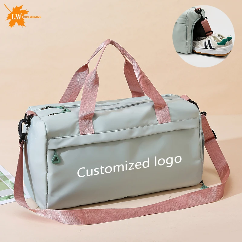 Bolsa de gimnasio personalizada, bolsa de viaje húmeda y seca, bolsa de entrenamiento deportivo, bolsa de Yoga personalizada, bolsa de equipaje, bolsa de fin de semana, logotipo impreso, nombre