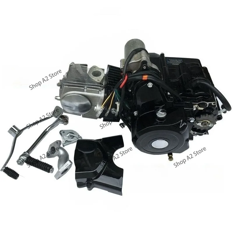 125Cc Engine, Dual Start (Electric Start + Foot Start), Manual Clutch, Durable and Fuel-efficient, Universal Installation.