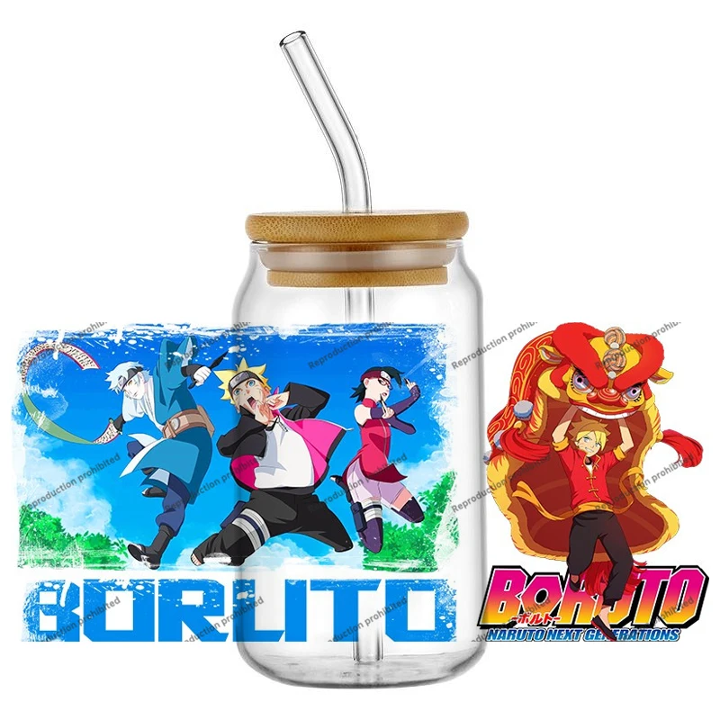 Multiple Naruto designs UV Cartoon Sticker Party DIY Decals 3D transfers uvdtf tumbler seal stickers 16oz uv dtf cup wraps
