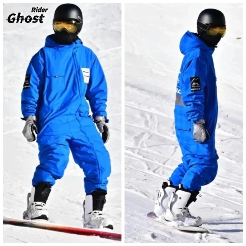 

New arrive Winter Ski Suit Cold-proof Men and Women One-piece Outdoor Suit Waterproof Windproof Velvet Thickened Cycling 냉장 의류