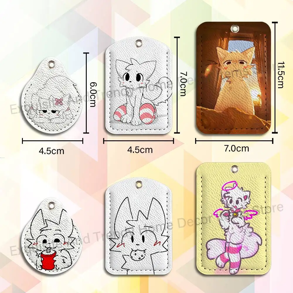 Funny B-Boykisser S-Silly Cat Premium PU Leather Card for Daily Use Holder Card Case with Metal