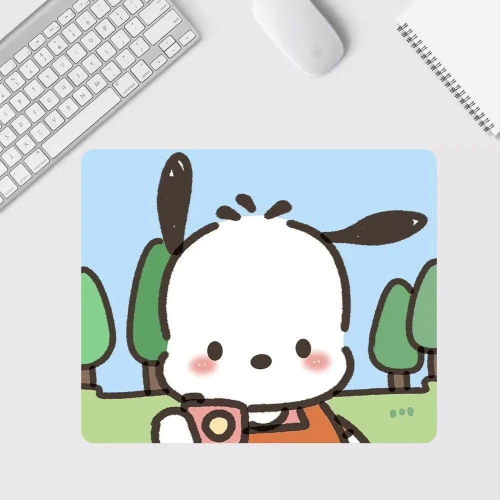 Cartoon Cute P-Pochacco Mousepad Computer Desk Mat Table Keyboard Pad Laptop Cushion Non-slip Deskpad