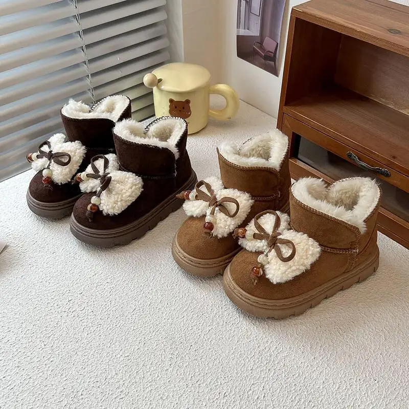 

Kawaii Casual Shoe Fashion Children S Shoe Retro Platform Snow Boots Winter Warm Faux Fur Lined Women Shoes For Cold Weather