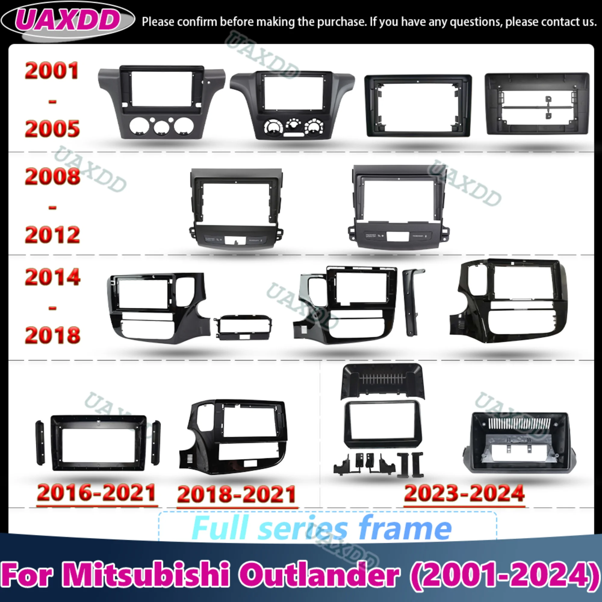 Para MITSUBISHI OUTLANDER Airtrek Peugeot Triton L200 2001-2024, Marco de Panel de Control para Automóvil, Accesorios de Plástico para el Interior