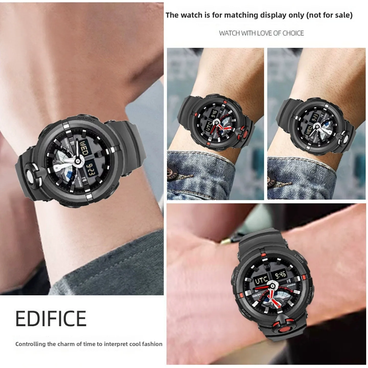 ل كاسيو G-SHOCK حزام ساعة اليد GA-500-1A GA-500 لينة الراتنج حزام الساعات الرجال الرياضة مقاوم للماء سيليكون المطاط سوار إكسسوارات