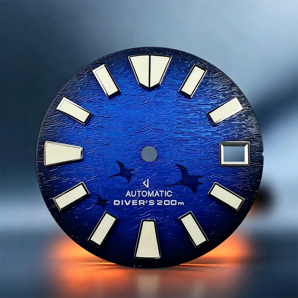 NH35 dial, NH36 dial, 28.5mm S dial, manta ray dial, C3 green luminous, suitable for Seiko modifications