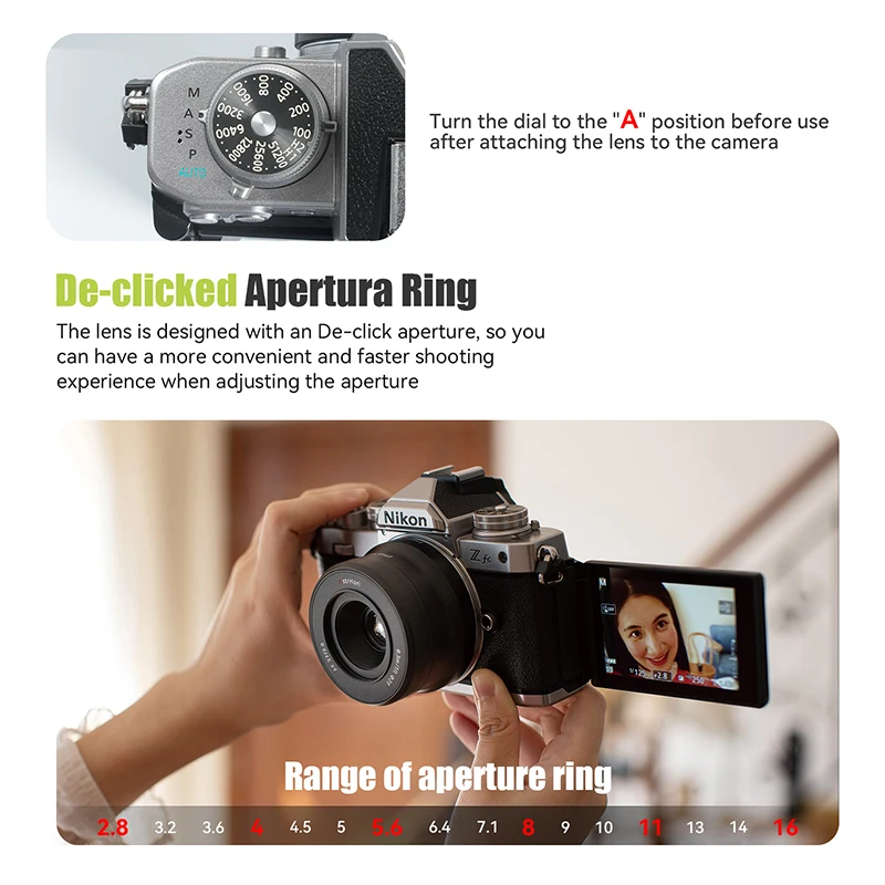 AstrHori AF 27mm F2.8 Camera Lens APS-C Auto Focus Lens For Nikon Z Z5 Z6 Z7 Z9 Z50 ZFC Series Moutn Cameras
