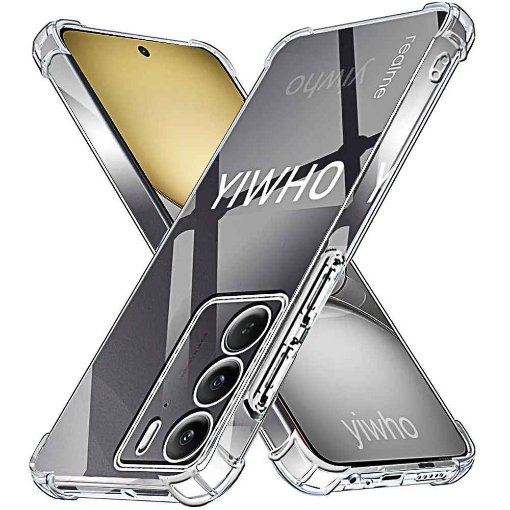 Luxury Clear Phone Case for Oppo Realme C75 C67 C65 C60 C55 C53 C51 C35 C33 C31 C30 Back Transparent Soft Shockproof Full Cover