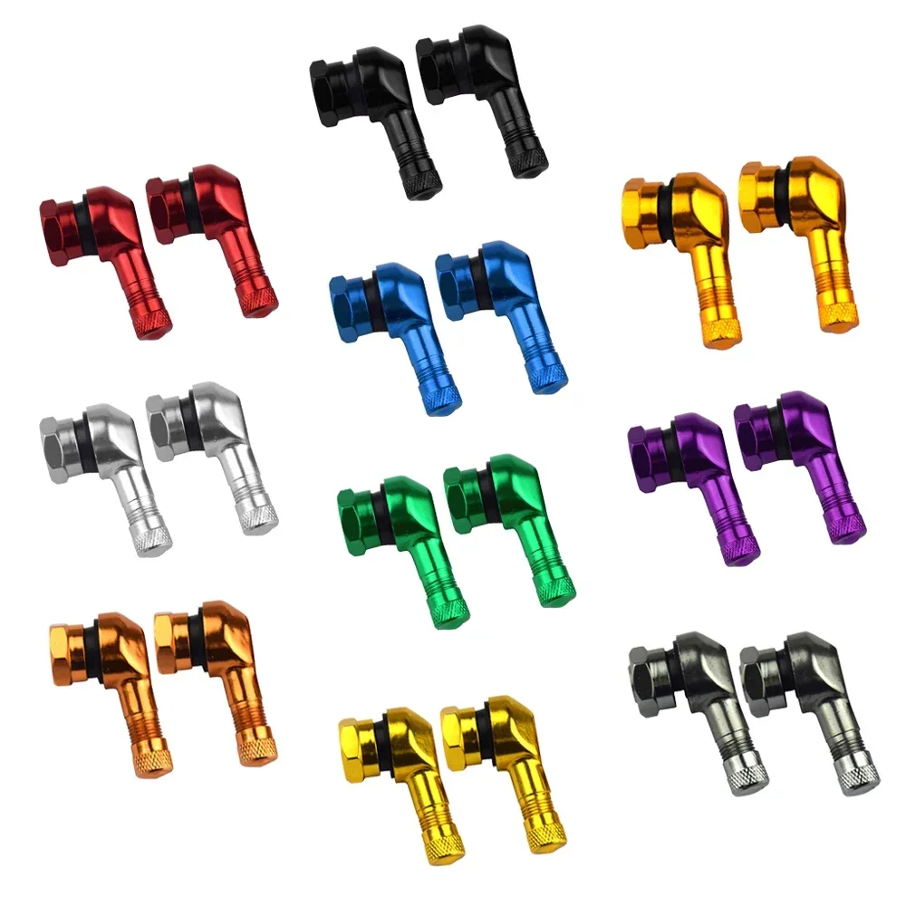 2 قطعة 90 درجة CNC إطار دراجة نارية صمام ينبع-العالمي للدراجات النارية عجلات الألومنيوم الإطارات NCY مانعة للتسرب TWPO صمام قبعات