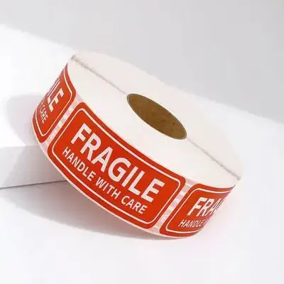 500pcs Fragile Sticker Label Sticker Fragile Handle Care Labels Packaging Shipping Self Adhesive Mailing Folder