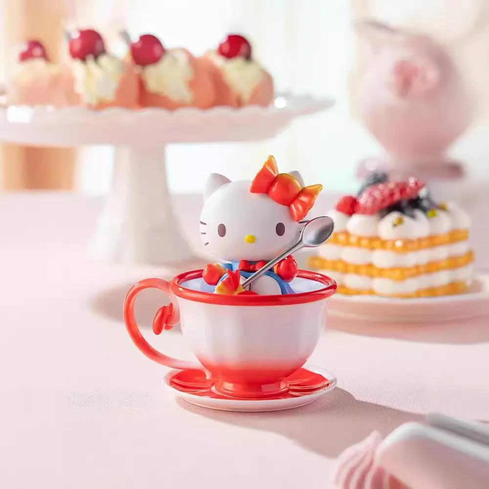 Genuine Sanrio Família Teacup Elfos Série, Hand-do Blind Box, Tide Play Ornamentos, Enfeites De Presente