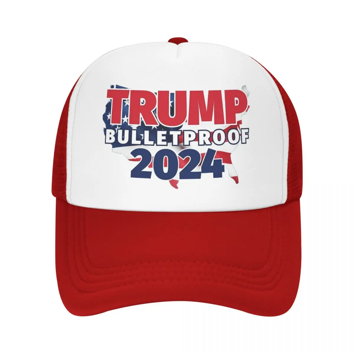 Adult Trump Is Bulletproof 2024 Trucker Caps Fitted Mesh Baseball Cap Snapback Caps Hat Sun Hat Adjustable Trucker Cap Spring