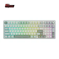 Teclado mecánico con cable y botón enchufable RK ROYAL KLUDGE R98Pro, junta de 98 teclas, teclado RGB intercambiable en caliente para juegos, teclas MDA