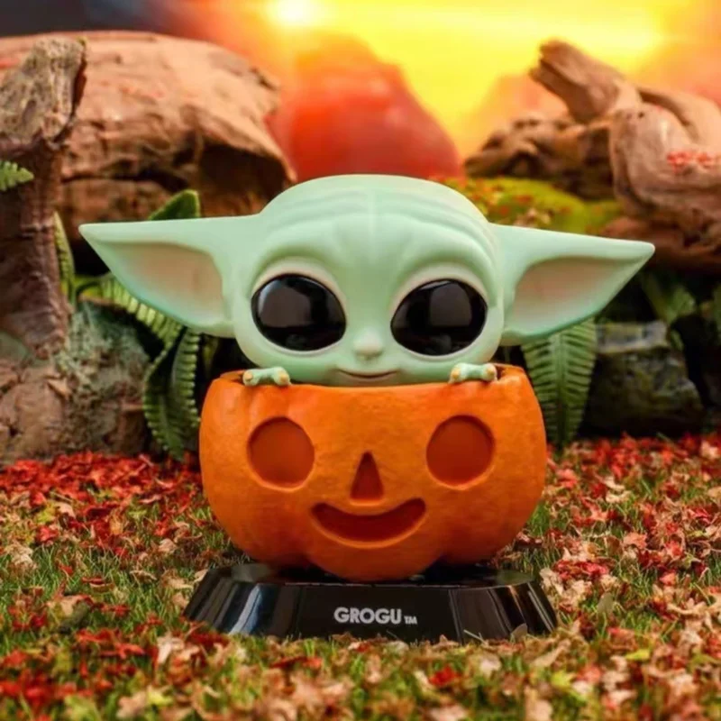 

Фигурка Wars Cosbaby Bobble Head The Mandalorian Grogu Pumpkin, Коллекционная модель, детская игрушка, украшение для рабочего стола, подарок на день рождения