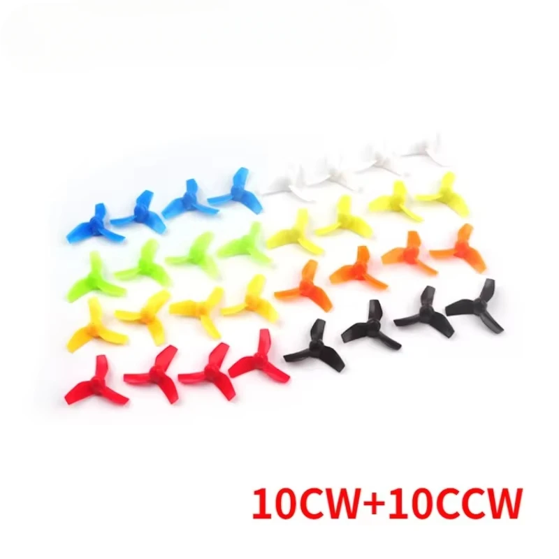 10Pairs(10CW+10CCW) 31mm 3-Blade Propeller 0.8mm Shaft (Random Color)
