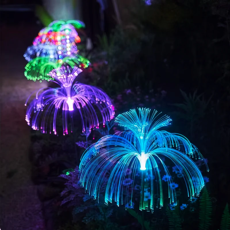 Double Layer Solar Jellyfish Lamp Outdoor Garden Light 7color Changing Garden Lawn Decorative Light for Balconie Pathway Villa