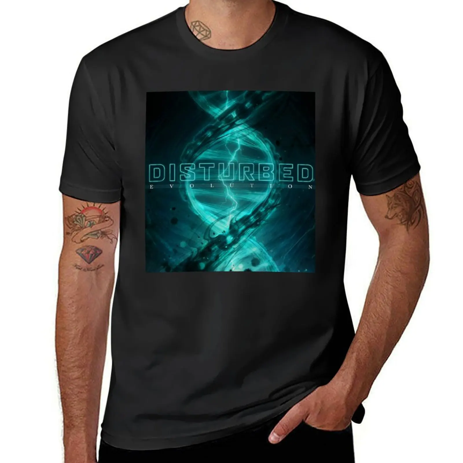 dpit DISTURBED dpit Tour dpit 2019Evolution gambar DNA manusia in black and green T-Shirt cute clothes oversized t shirt men