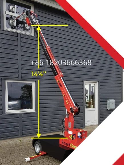 Customize Glazing Robot Wireless Mobile Hydraulic Telescopic Vacuum Suckers Lifters for Glass Stone Wood Concrete Panels