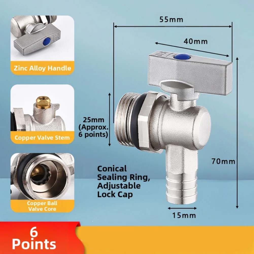 

1pc Drain Valve High-Performance Copper Drain Valve For Underfloor Heating & Geothermal Systems Heating Home Improvement