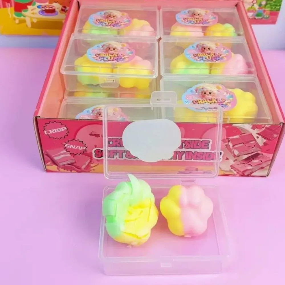 Handmade Crispy Chocolate Squishy Toy Crackable Crunchy Sound Crispy Chocolate Pinching Toy Portable Sensory Sensory