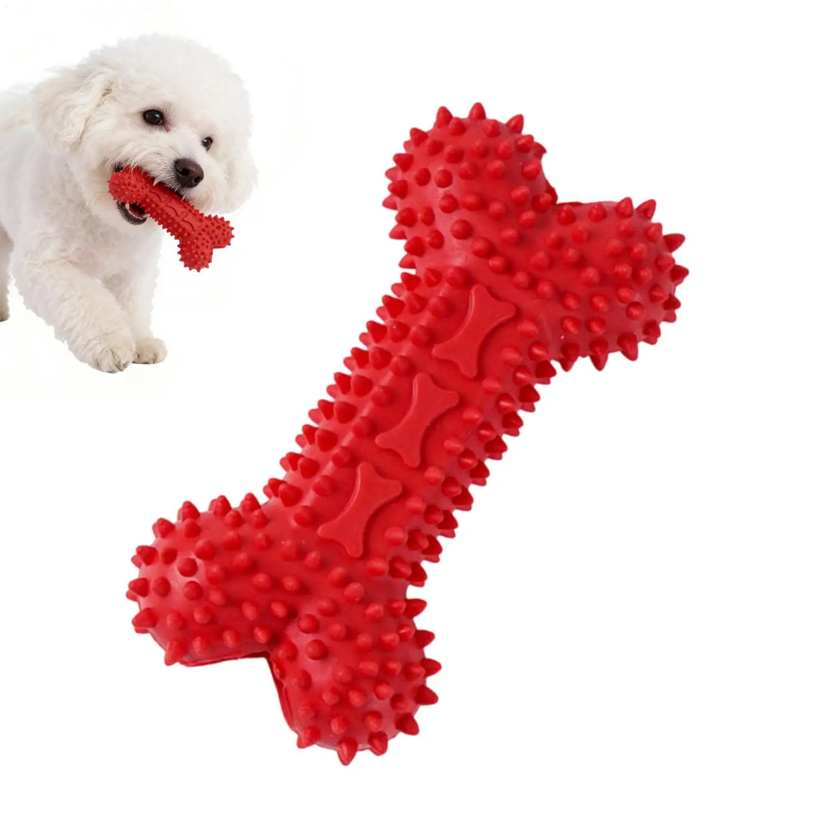 Knochenförmiges Hundekauknochen-Spielzeug, Hundekauknochen-Spielzeug zur Zahnreinigung, entspannendes Gadget, Welpen-Kauknochen-Spielzeug, unzerstörbare Kauknochen